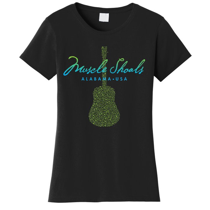 Muscle Shoals Alabama Guitar Design Women's T-Shirt