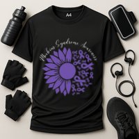 Moebius Syndrome Awareness Sunflower Purple Ribbon Support Cooling Performance Crew T-Shirt