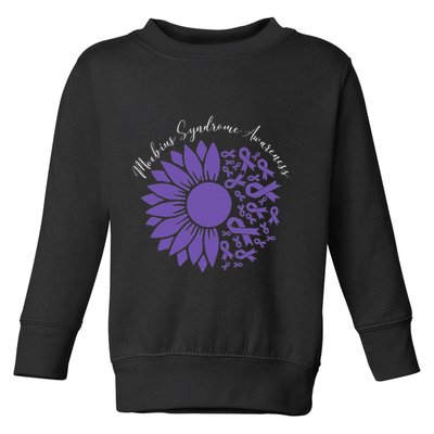 Moebius Syndrome Awareness Sunflower Purple Ribbon Support Toddler Sweatshirt