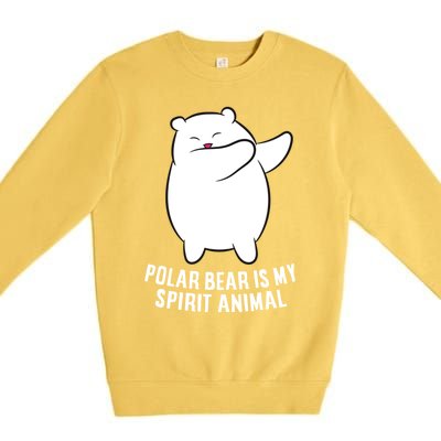 My Spirit Animal Is A Polar Bear Cute Polar Bear Lover Gift Premium Crewneck Sweatshirt