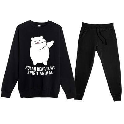 My Spirit Animal Is A Polar Bear Cute Polar Bear Lover Gift Premium Crewneck Sweatsuit Set