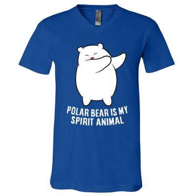 My Spirit Animal Is A Polar Bear Cute Polar Bear Lover Gift V-Neck T-Shirt