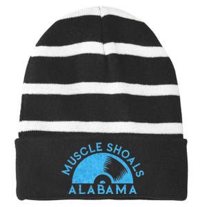 Muscle Shoals Alabama Music City Recording Studio Capital Striped Beanie with Solid Band