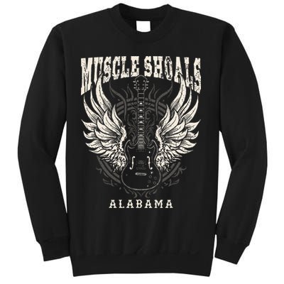 Muscle Shoals Alabama Vintage Guitar Wings Sweatshirt