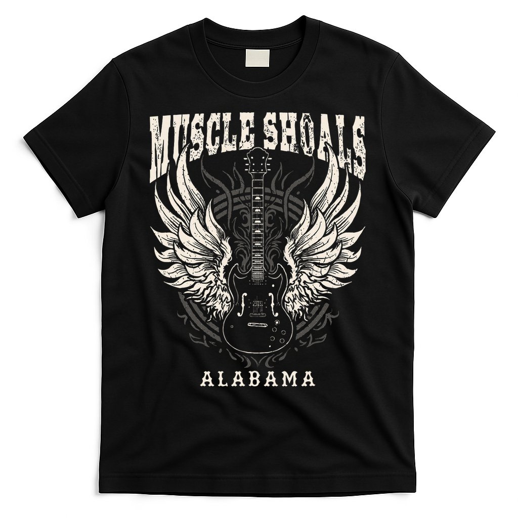 Muscle Shoals Alabama Vintage Guitar Wings T-Shirt