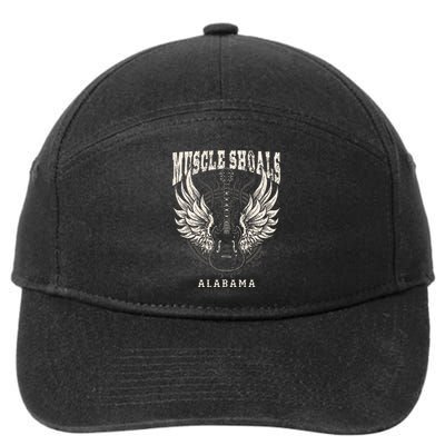 Muscle Shoals Alabama Vintage Guitar Wings 7-Panel Snapback Hat