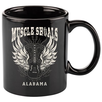 Muscle Shoals Alabama Vintage Guitar Wings 11oz C Handle Ceramic Mug
