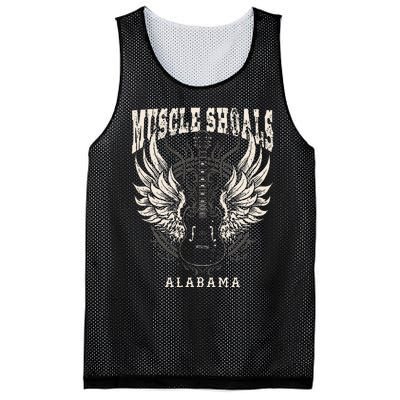 Muscle Shoals Alabama Vintage Guitar Wings Mesh Reversible Basketball Jersey Tank