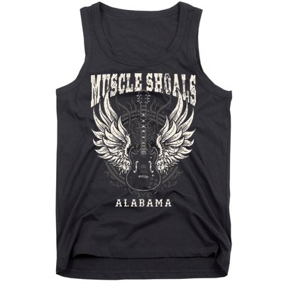 Muscle Shoals Alabama Vintage Guitar Wings Tank Top