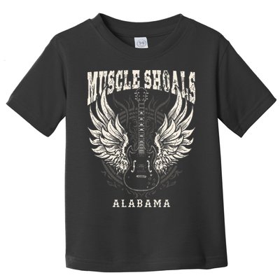 Muscle Shoals Alabama Vintage Guitar Wings Toddler T-Shirt
