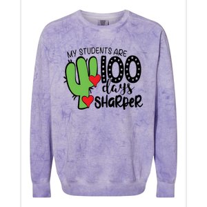 My Students Are 100 Days Sharper Colorblast Crewneck Sweatshirt