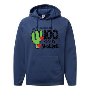 My Students Are 100 Days Sharper Performance Fleece Hoodie