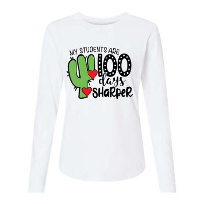 My Students Are 100 Days Sharper Womens Cotton Relaxed Long Sleeve T-Shirt