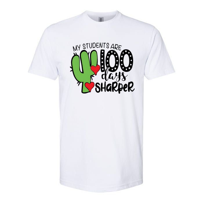 My Students Are 100 Days Sharper Softstyle CVC T-Shirt