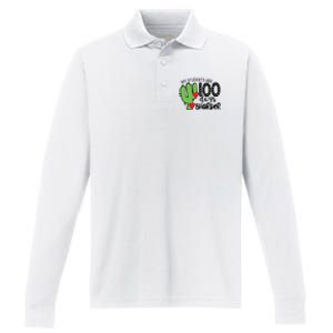 My Students Are 100 Days Sharper Performance Long Sleeve Polo