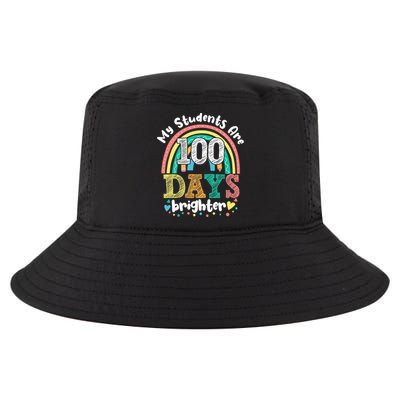 My Students Are 100 Days Brighter Rainbow 100th Day School Gift Cool Comfort Performance Bucket Hat