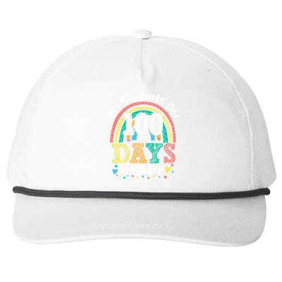 My Students Are 100 Days Brighter Rainbow 100th Day School Gift Snapback Five-Panel Rope Hat