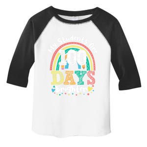 My Students Are 100 Days Brighter Rainbow 100th Day School Gift Toddler Fine Jersey T-Shirt