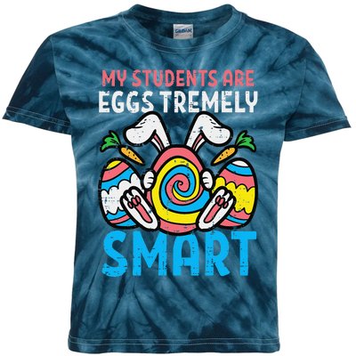 My Students Are Eggstremely Smart Cute Easter Day Teacher Kids Tie-Dye T-Shirt