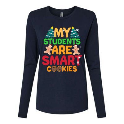 My Students Are Smart Cookies Christmas Teacher Funny Gifts For Teacher Womens Cotton Relaxed Long Sleeve T-Shirt