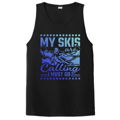 My Skis Are Calling I Must Go Gift PosiCharge Competitor Tank