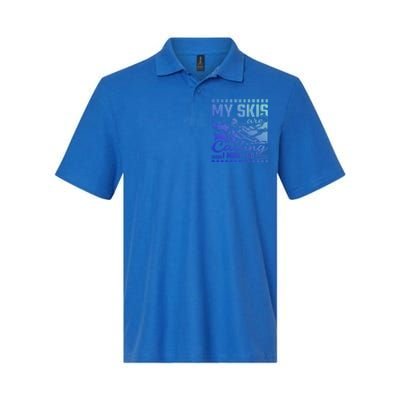 My Skis Are Calling I Must Go Gift Softstyle Adult Sport Polo