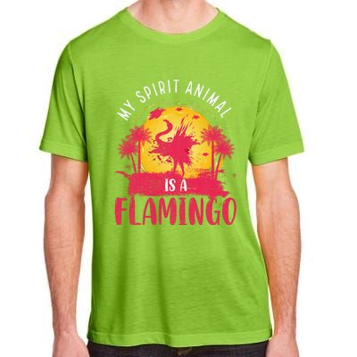 My Spirit Animal Is A Flamingo Retro Flamingo Lover Adult ChromaSoft Performance T-Shirt