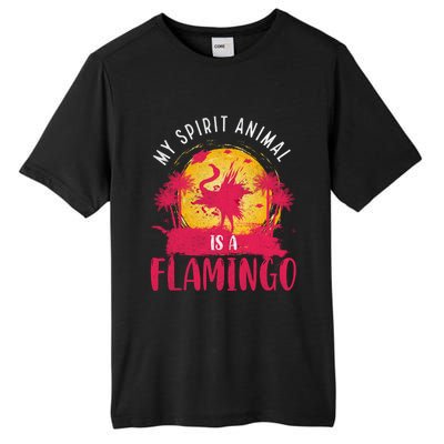 My Spirit Animal Is A Flamingo Retro Flamingo Lover Tall Fusion ChromaSoft Performance T-Shirt