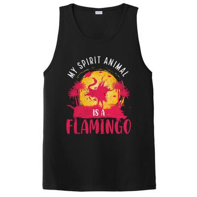 My Spirit Animal Is A Flamingo Retro Flamingo Lover PosiCharge Competitor Tank