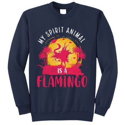 My Spirit Animal Is A Flamingo Retro Flamingo Lover Sweatshirt