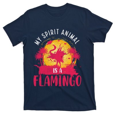 My Spirit Animal Is A Flamingo Retro Flamingo Lover T-Shirt