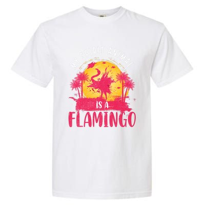 My Spirit Animal Is A Flamingo Retro Flamingo Lover Garment-Dyed Heavyweight T-Shirt