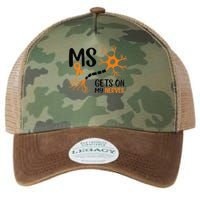 Multiple Sclerosis Awareness Gets On My Nerves Orange Legacy Tie Dye Trucker Hat