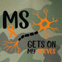 Multiple Sclerosis Awareness Gets On My Nerves Orange Legacy Tie Dye Trucker Hat
