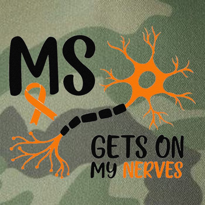 Multiple Sclerosis Awareness Gets On My Nerves Orange Legacy Tie Dye Trucker Hat