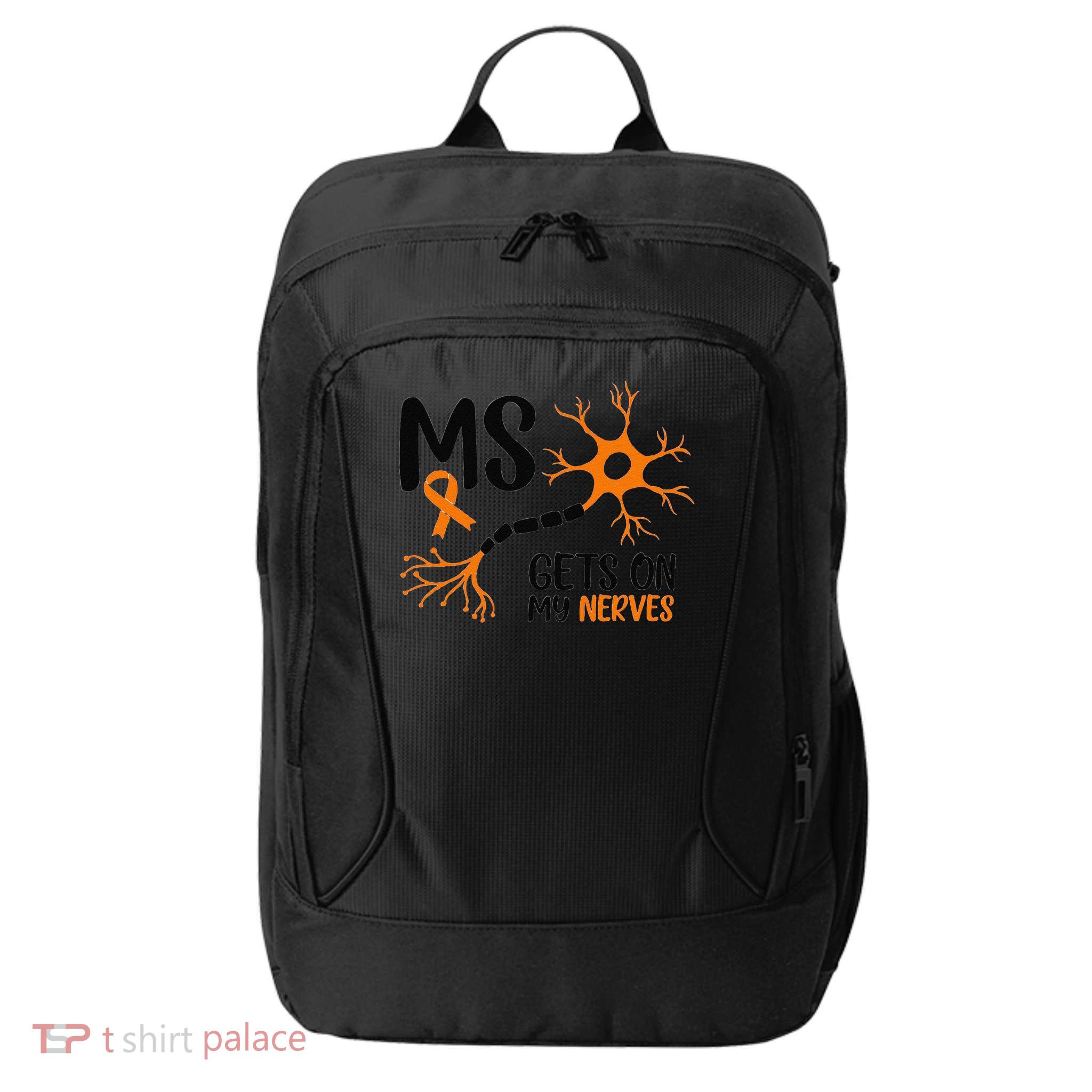 Multiple Sclerosis Awareness Gets On My Nerves Orange City Backpack