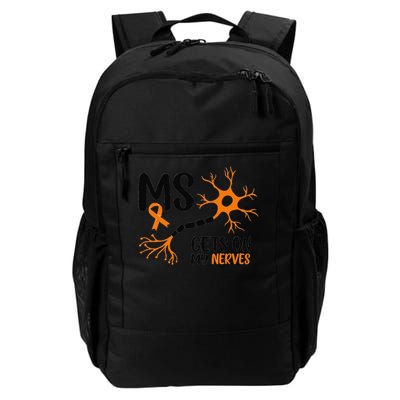 Multiple Sclerosis Awareness Gets On My Nerves Orange Daily Commute Backpack