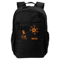 Multiple Sclerosis Awareness Gets On My Nerves Orange Backpack