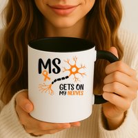 Multiple Sclerosis Awareness Gets On My Nerves Orange Mug