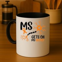 Multiple Sclerosis Awareness Gets On My Nerves Orange Mug