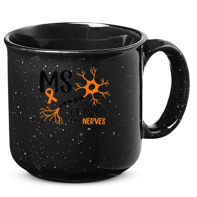 Multiple Sclerosis Awareness Gets On My Nerves Orange 15oz Campfire Ceramic Mug
