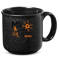 Multiple Sclerosis Awareness Gets On My Nerves Orange 15oz Campfire Ceramic Mug