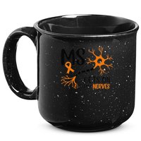 Multiple Sclerosis Awareness Gets On My Nerves Orange 15oz Campfire Ceramic Mug