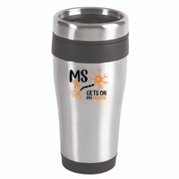 Multiple Sclerosis Awareness Gets On My Nerves Orange 16oz Travel Tumbler
