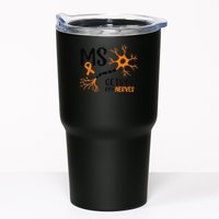 Multiple Sclerosis Awareness Gets On My Nerves Orange Tumbler