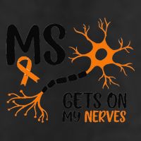 Multiple Sclerosis Awareness Gets On My Nerves Orange Microfiber Hand Towel