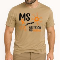 Multiple Sclerosis Awareness Gets On My Nerves Orange Performance Shirt
