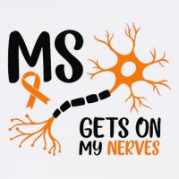 Multiple Sclerosis Awareness Gets On My Nerves Orange Garment-Dyed Sweatshirt