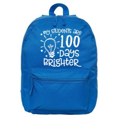 My Students Are 100 Days Brighter Teacher Happy 100th Day Gift 16 in Basic Backpack