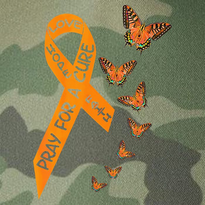 Multiple Sclerosis Awareness Butterfly Orange Ribbon Legacy Tie Dye Trucker Hat